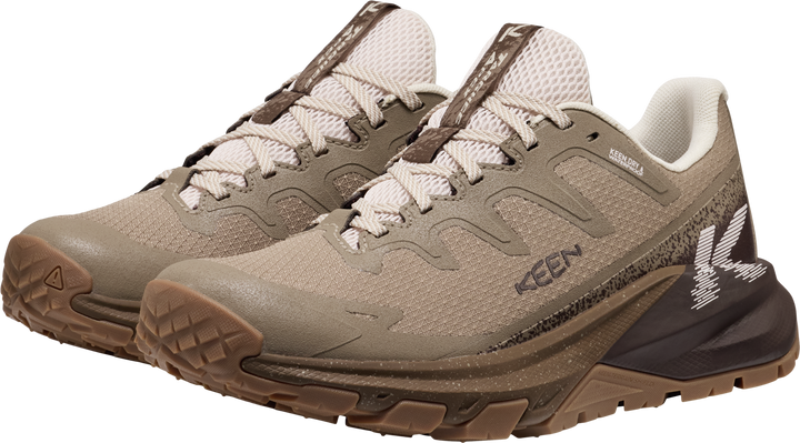 keen targhee apex waterproof hiking women's | brindle peach blush