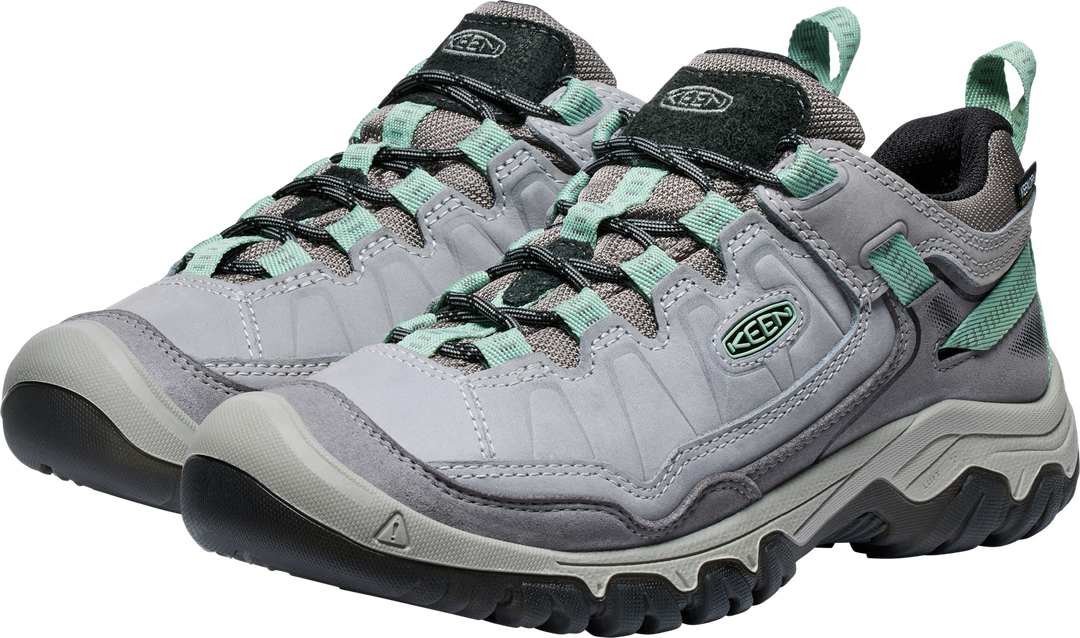 keen targhee iv wide waterprroof hiking women's | alloy/granite green