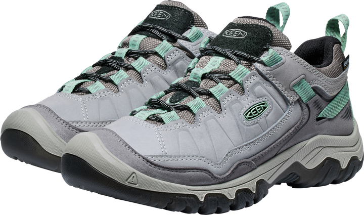 keen targhee iv wide waterprroof hiking women's | alloy/granite green