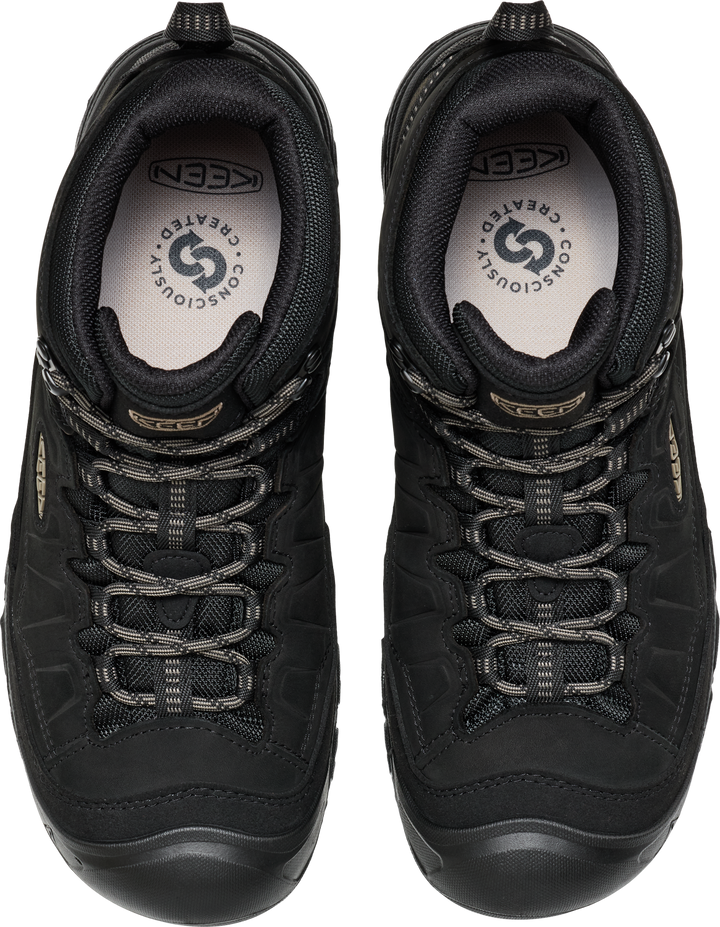 keen targhee iv waterproof hiking wide men's | triple black