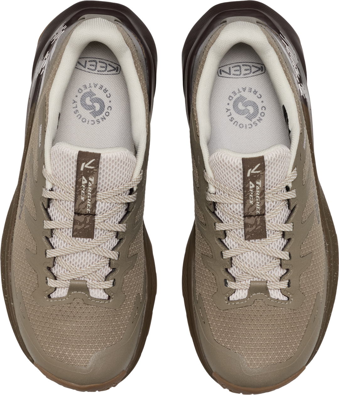 keen targhee apex waterproof hiking women's | brindle peach blush