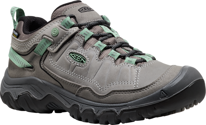 keen targhee iv wide waterprroof hiking women's | alloy/granite green
