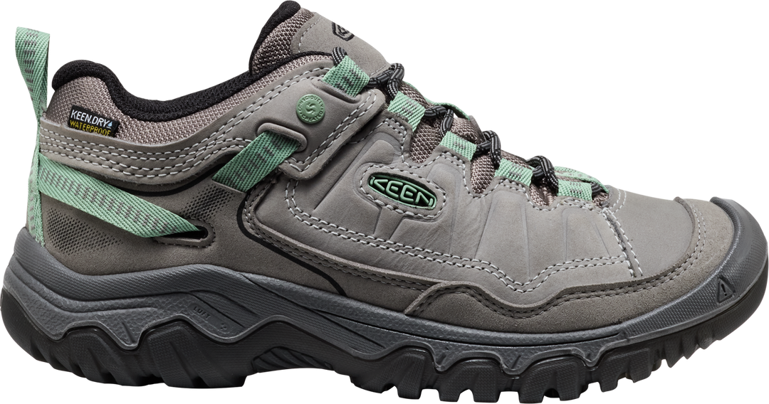 keen targhee iv wide waterprroof hiking women's | alloy/granite green