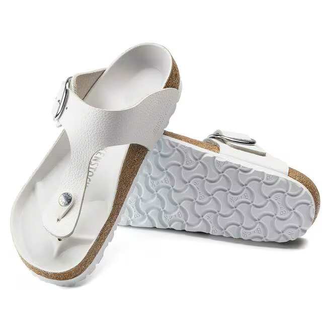 birkenstock gizeh big buckle women's | white