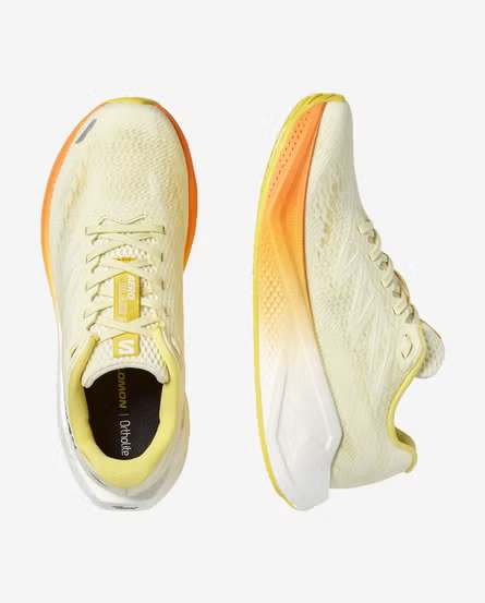 salomon aero blaze 3 women's | transparent yellow / white / nectarine
