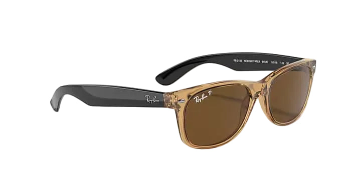 ray-ban new wayfarer bicolor sunglasses | honey brown