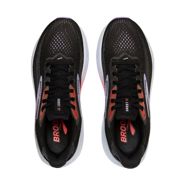 brooks ghost 17 women's | black/purple/coral