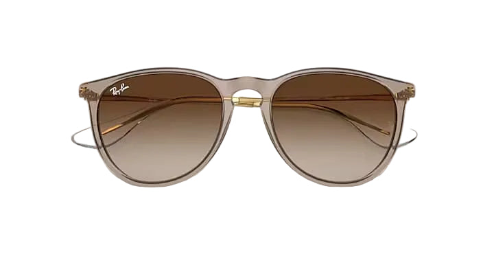 ray-ban erika classic sunglasses | transparent light brown