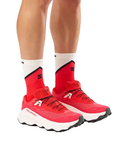 salomon ultra glide 4 men's | fiery red / vanilla ice / black