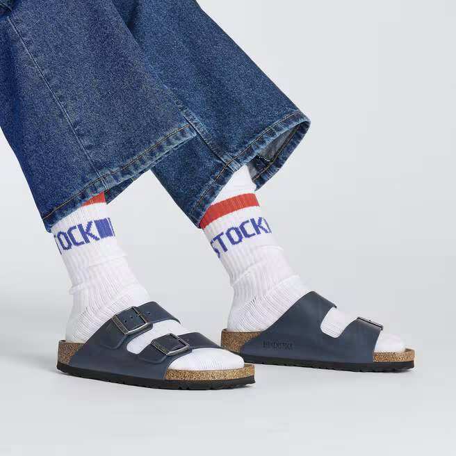 birkenstock cotton tennis socks | white