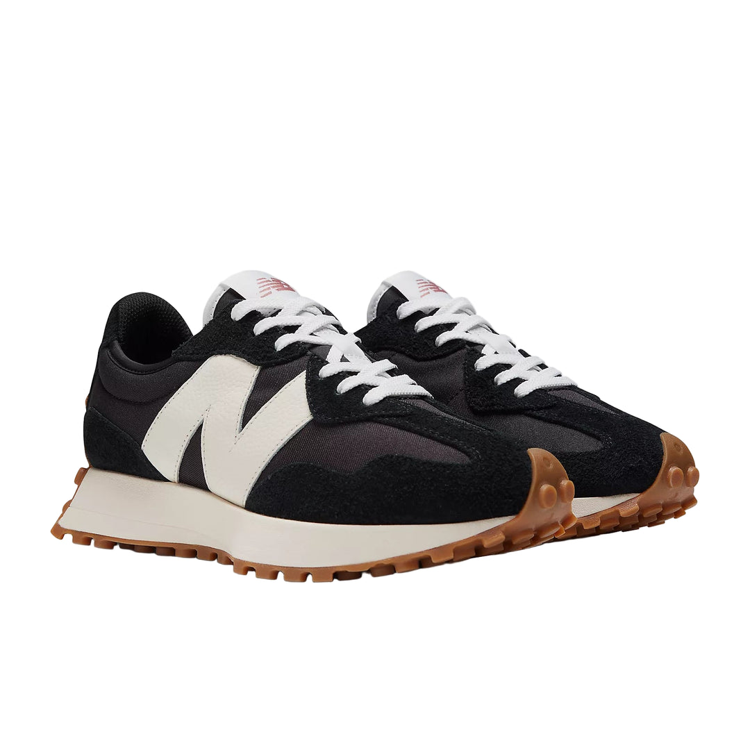 new balance 327 women's | black/white/mineral red