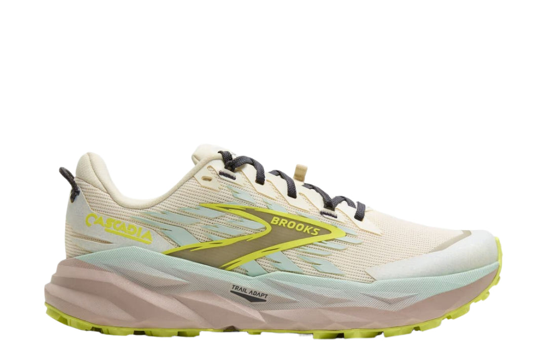 brooks cascadia 19 women's | coconut/misty blue/ebony