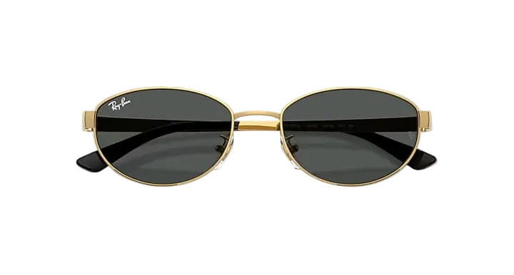 ray-ban rb3774d sunglasses | polished arista gold dark grey