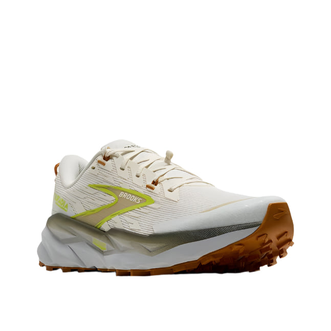 brooks cascadia 19 men's | coconut/olive/ginger
