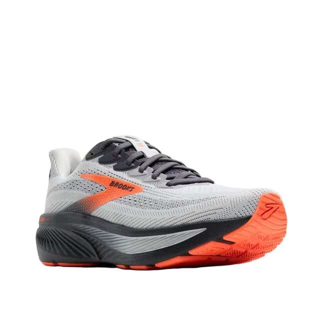 brooks ghost 17 extra wide men's | oyster mushroom/orange/ebony