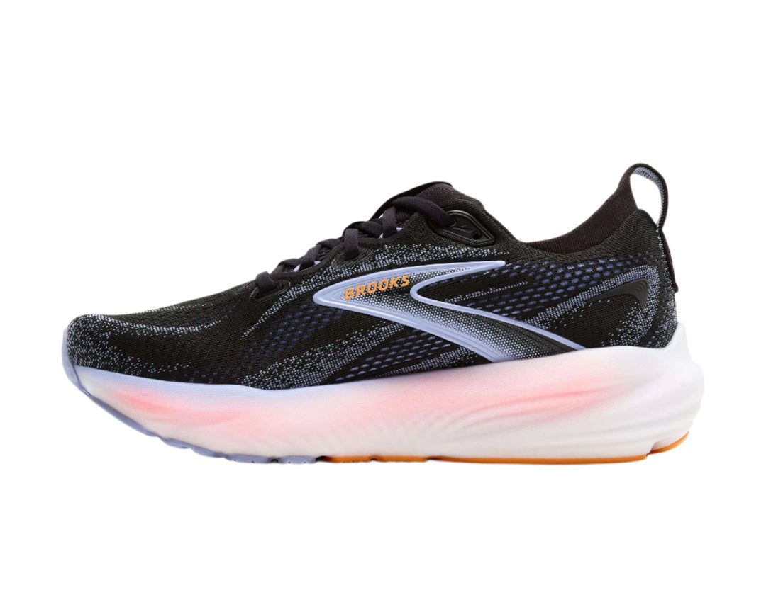 brooks glycerin 22 women's | black/blue heron/orange