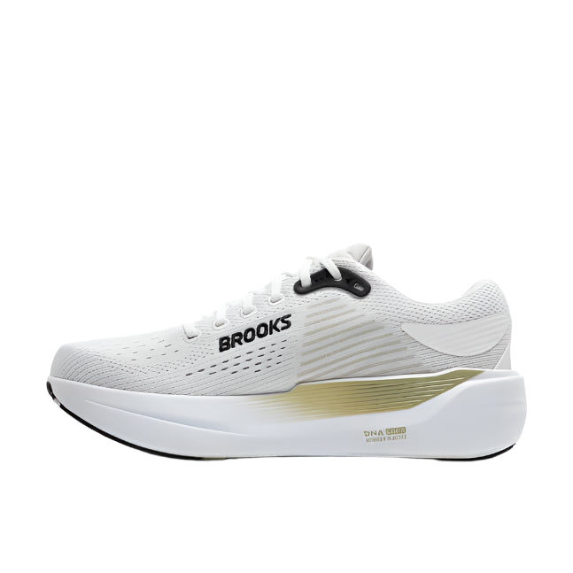 brooks ghost max 3 men's | bright white/tea black