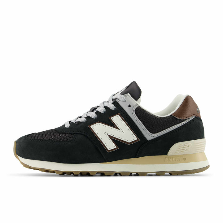 new balance 574 | brown dark silver metallic