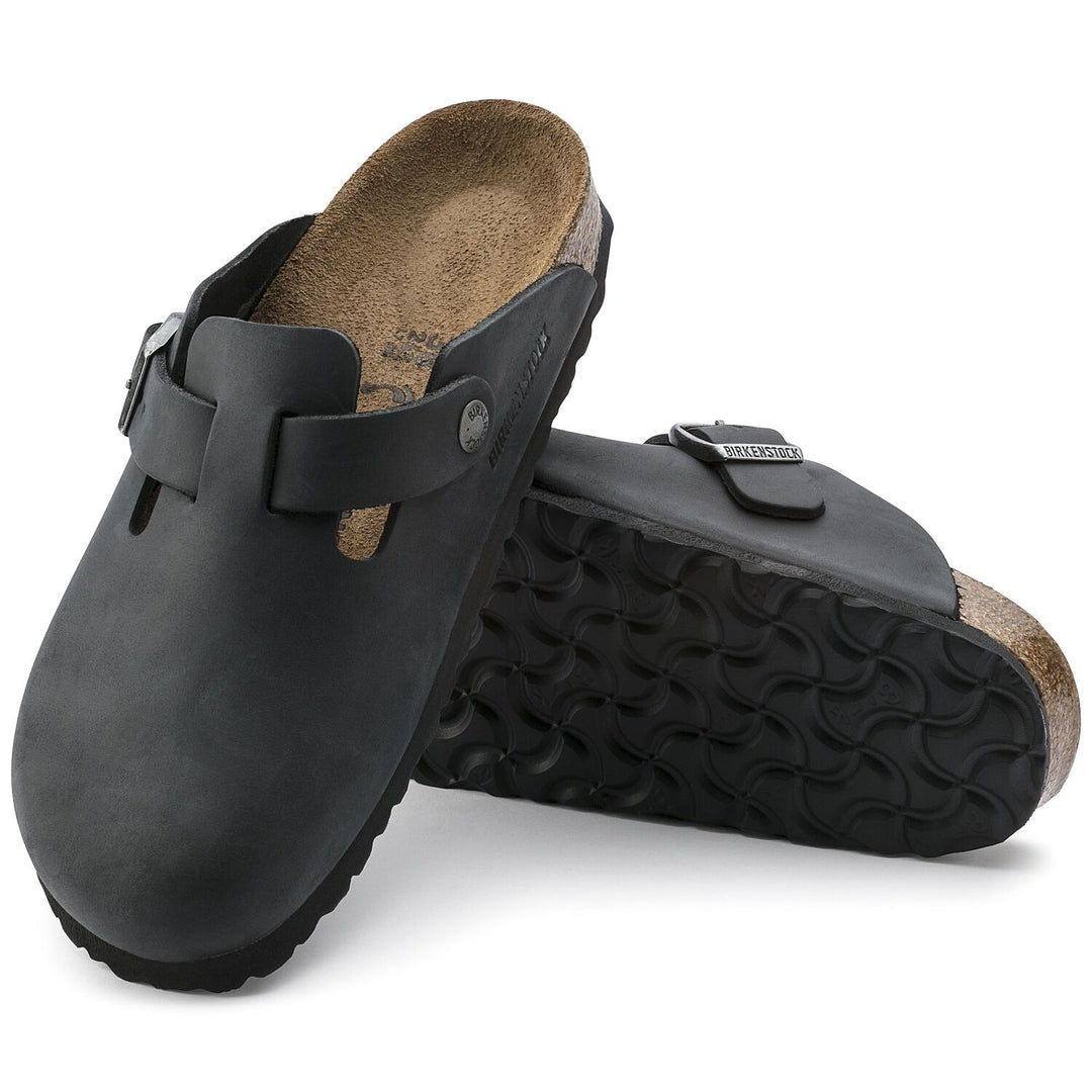 Birkenstock Boston Oiled Leather Black Oil Men's